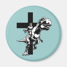 Jurassic Jesus Refrigerator Magnets