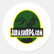 JurassicRPG.com Round Stickers