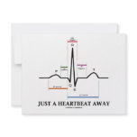 Just A Heartbeat Away (EKG/ECG) Custom Invitation