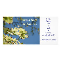 Just a Note to Say... Sing Dance Walk in Nature Photo Card Template
