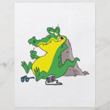 just ate a human funny gator cartoon personalized flyer