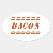 Just Bacon Oval Stickers