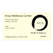 Just Be with Circle of Infinity Business Card Template
