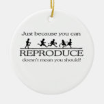 JUST BECAUSE YOU CAN REPRODUCE DOESN'T MEAN YOU SH ORNAMENT