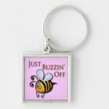 Just Buzzin Off brown Keychains