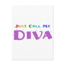 Just Call Me Diva Postcard