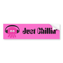 Just Chillin' Pink Jellyfish With Headphones