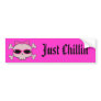 Just Chillin' Pink Skull With Sunglasses