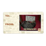 Just doing my part. personalized shipping labels