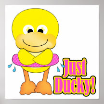 just ducky duck with swimmy tube posters