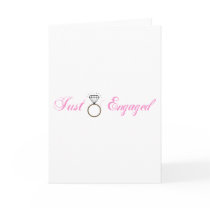 Just Engaged (Diamond Engagement Ring) Greeting Cards