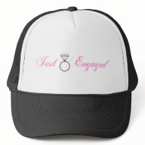 Just Engaged (Diamond Engagement Ring) Trucker Hats