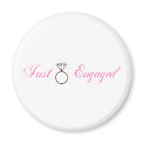 Just Engaged (Diamond Engagement Ring) Magnet