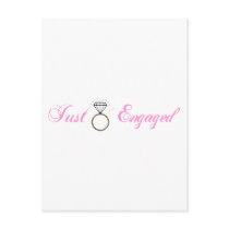 Just Engaged (Diamond Engagement Ring) Post Card