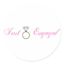 Just Engaged (Diand Engagement Ring) Stickers
