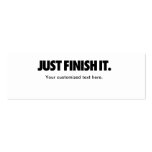 Just Finish It. business card