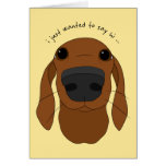 “Just hi” Cute Dog Nose greeting cards