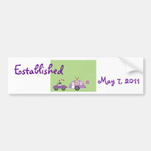 Just Hitched couple bumper sticker