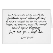 Just let go. Just be. cards