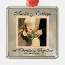 Just Married 1st Christmas Customer Year Ornament
