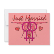 Just Married Abstract Venus Invite