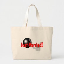 Just Married (Ball and Chain) Canvas Bag