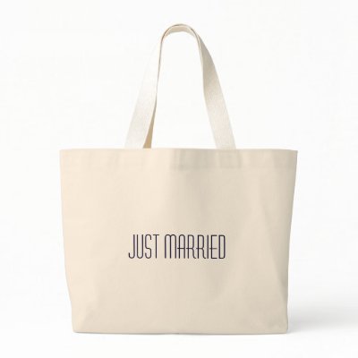 Just Married beach bag - honeymoon ready! by rubymonkey