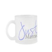 Just Married (Blue Script) Coffee Mugs