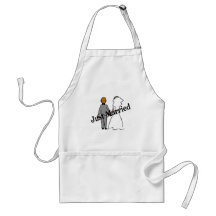 Just Married Bride and Groom Apron