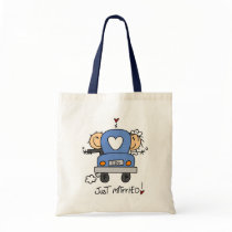Just Married Bride and Groom T-shirts and Gifts Tote Bags