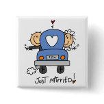 Just Married Bride and Groom T-shirts and Gifts buttons