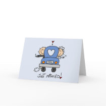 Just Married Bride and Groom T-shirts and Gifts Greeting Card