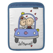 Just Married Bride and Groom T-shirts and Gifts Sleeves For MacBook Air