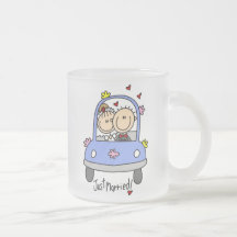Just Married Bride and Groom T-shirts and Gifts Mugs