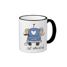 Just Married Bride and Groom T-shirts and Gifts Mug