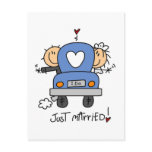 Just Married Bride and Groom T-shirts and Gifts Postcard