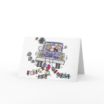 Just Married Bride And Groom Wedding Celebration Card