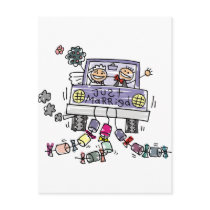 Just Married Bride And Groom Wedding Celebration Postcard