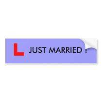 JUST MARRIED ! BUMPER STICKERS