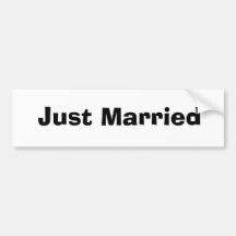 Just Married Bumper Sticker