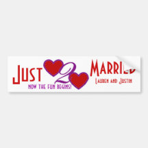 Just Married Bumper Sticker