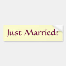 Just Married! bumper sticker