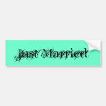 Just Married Bumper Sticker