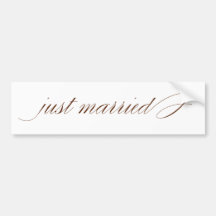 Just Married Bumper Stickers