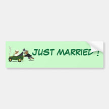 JUST MARRIED ! BUMPER STICKERS
