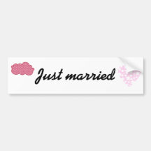 Just married bumper stickers