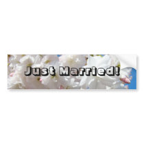 Just Married! bumper stickers Blossoms Flowers