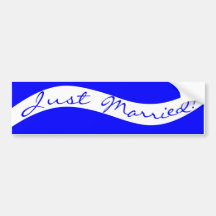 Just Married! Bumper Stickers For Newlyweds Cars