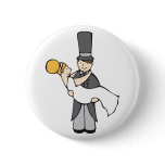 Just married pinback buttons
