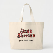 Just Married Canvas Bags